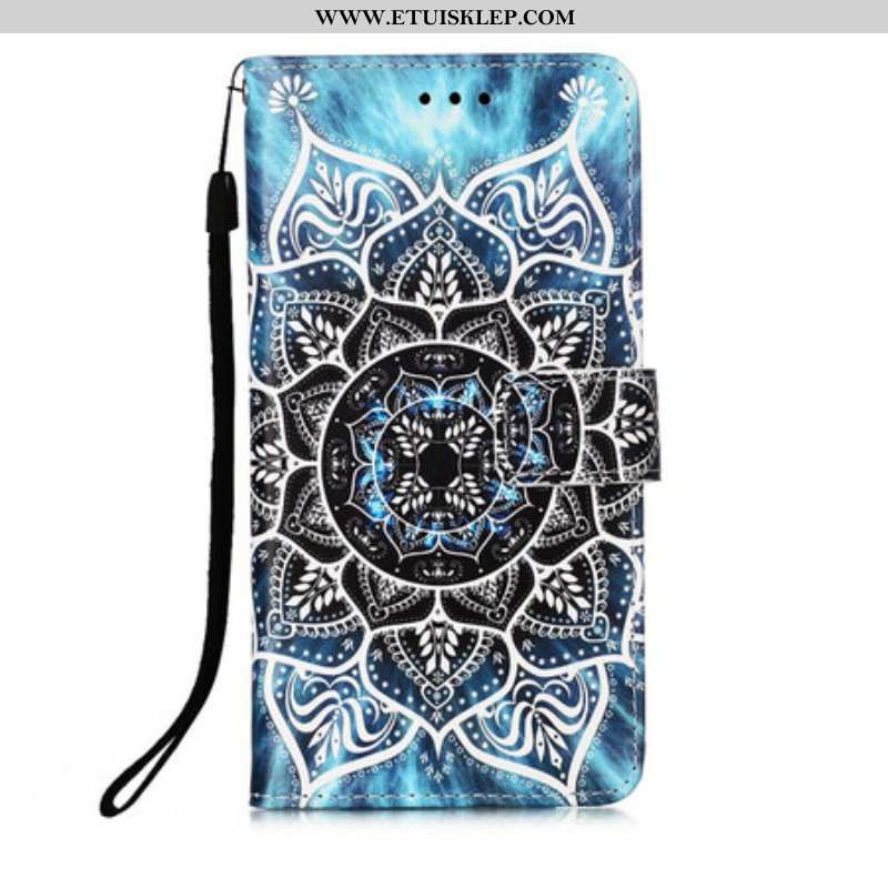 Etui Folio do iPhone 13 Mini Mandala Na Niebie